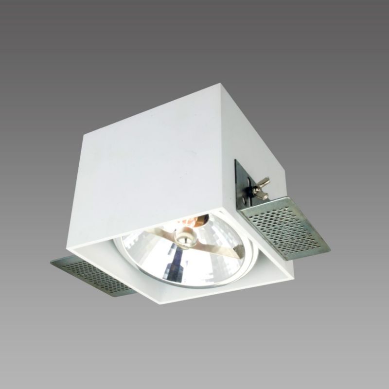 Oprawa sufitowa wpuszczana Light Prestige Corleto biała ruchoma 1 x G9 x 40W IP20 wym: 10 x 12,5 x 12,5 cm kwadratowa - 1 szt.