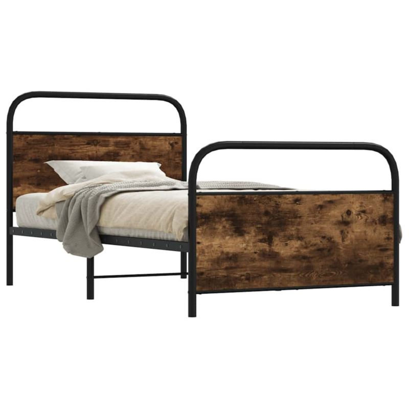 Łóżko metalowe WaszeMeble 107x203 cm brązowe WM-4100223 1 szt.