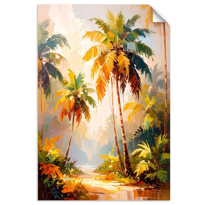 Naklejka na ścianę do salonu sypialni Feeby Palmy Dżungla Las Topikalny 100x150cm 1szt