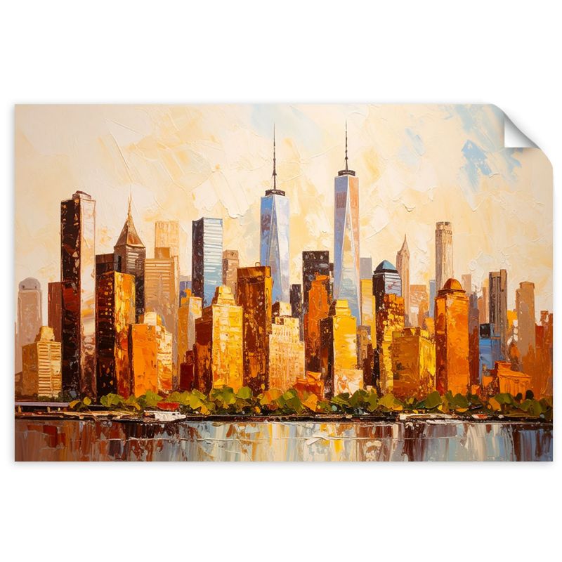 Naklejka na ścianę do salonu sypialni Feeby Panorama Nowy Jork Manhattan 30x20cm 1szt
