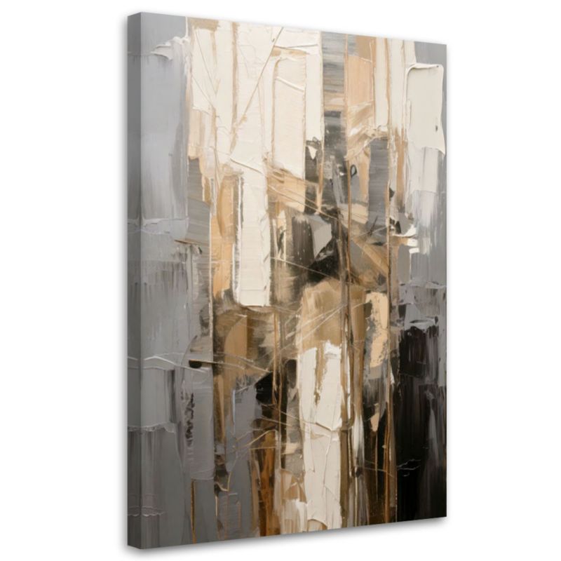 Obraz do salonu Feeby Abstrakcja Nowoczesna Szary 40x60cm 1szt