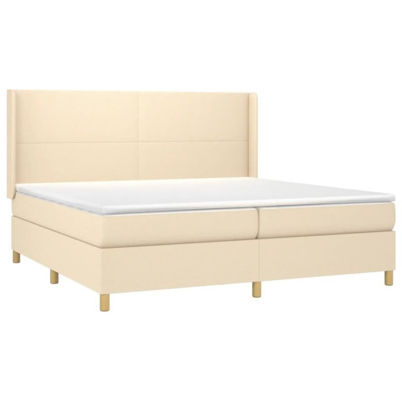 Łóżko kontynentalne WaszeMeble 200x200 cm kremowe WM-3138746 1 szt.