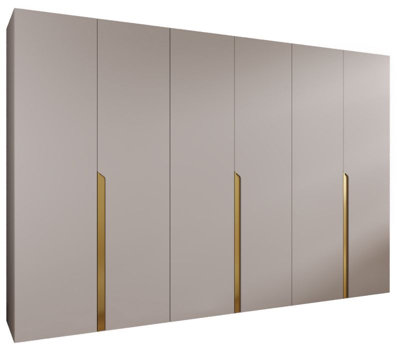 Szafa uchylna otwierana Abiks MILA 1 300 (3x100) wys 202 cm Kaszmir + Złoty 1 szt
