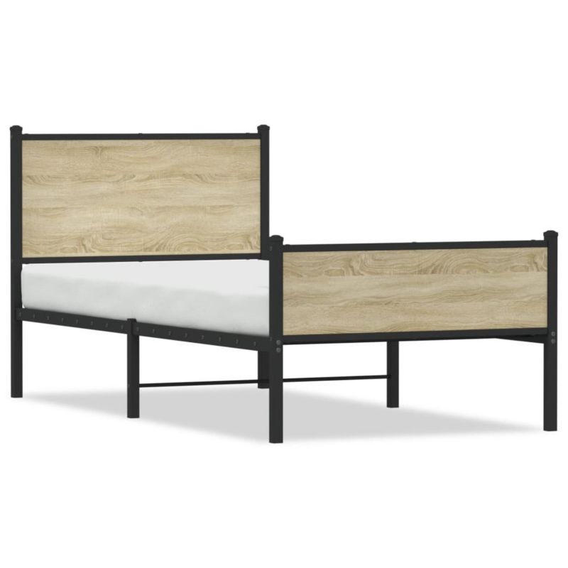 Łóżko metalowe WaszeMeble 80x200 cm dąb sonoma WM-4007895 1 szt.