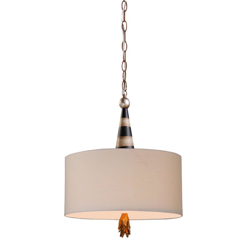 Lampa wisząca Flambeau Flambeau 7616 czarno-kremowa-postarzane złoto designerska 2xE27 x 60W 1 szt.
