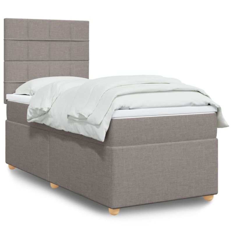 Łóżko z materacem WaszeMeble 100x200 cm taupe WM-3293495 1 szt.