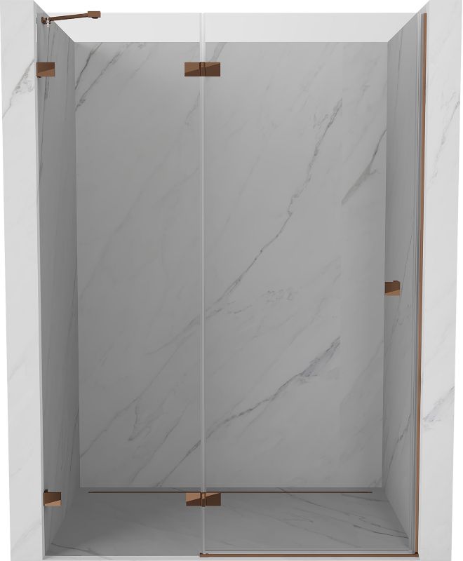 Drzwi prysznicowe Mexen Lunar różowe złoto 130x200 cm 834-130-000-60-00-L 1 szt.