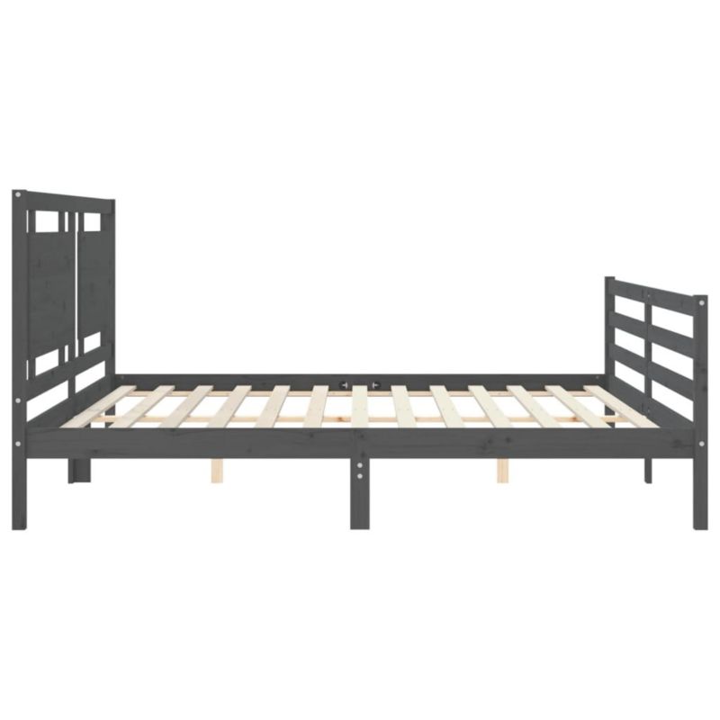 Łóżko drewniane WaszeMeble 200x200 cm szara WM-3194073 1 szt.