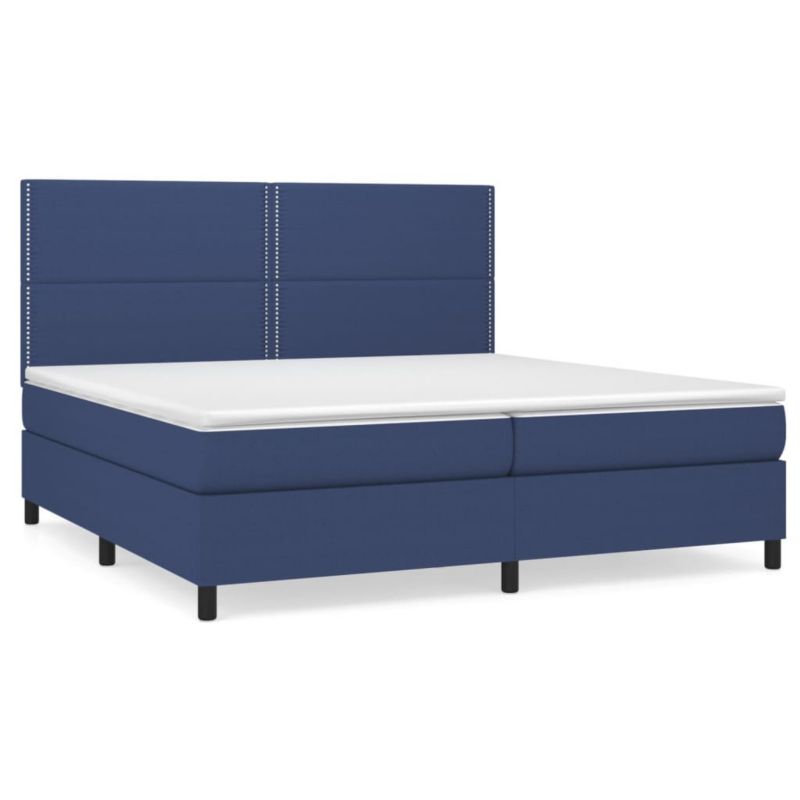 Łóżko kontynentalne WaszeMeble 200x200 cm niebieskie WM-3141727 1 szt.