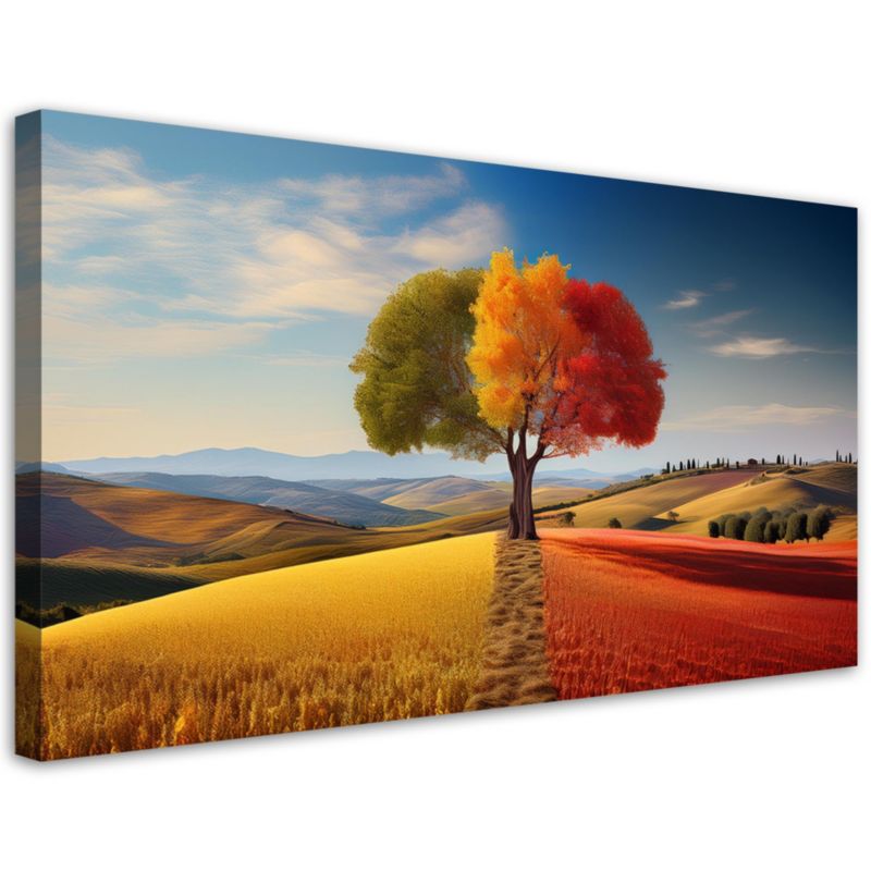 Obraz na płótnie Feeby Kolorowe Drzewo Natura Abstrakcja 80x40cm 1szt