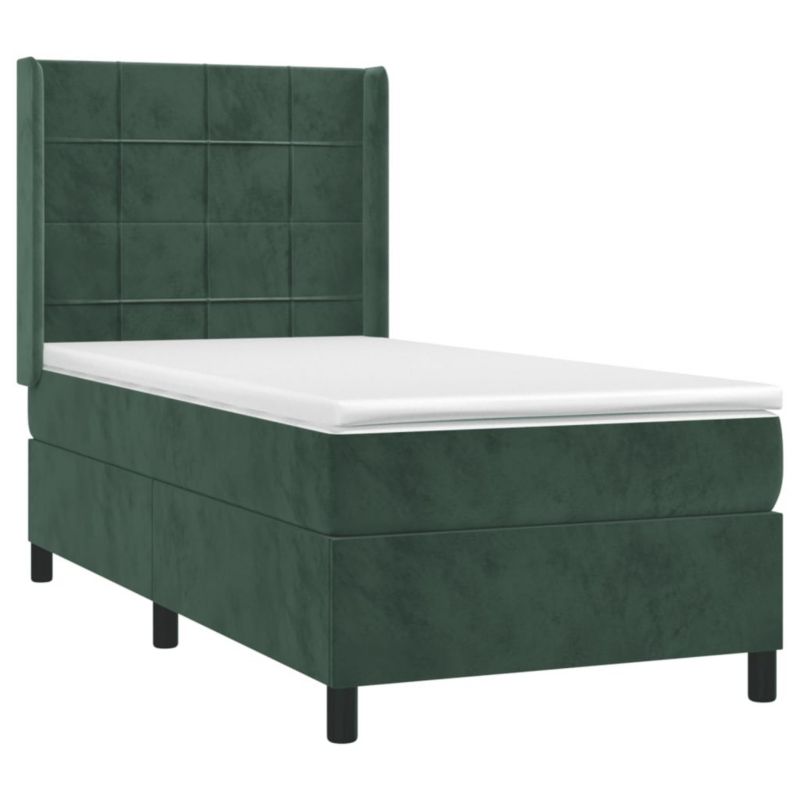 Łóżko kontynentalne WaszeMeble 90x200 cm zielone WM-3132660 1 szt.