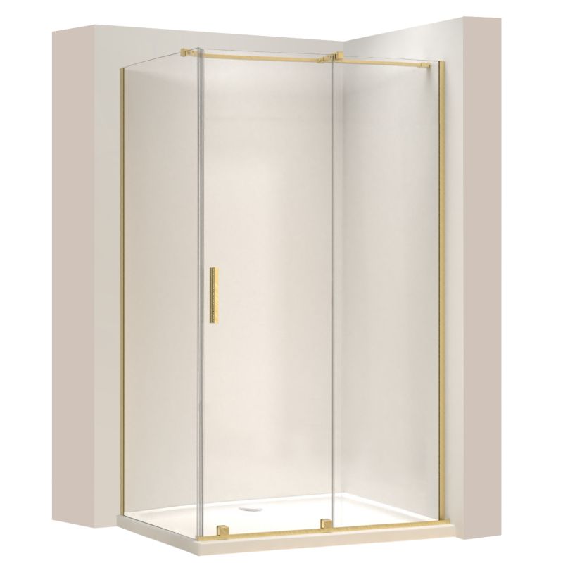 Kabina Prysznicowa Rea Montana Złota Szczotkowana 100X100 100X100X200,5Cm 1 Szt