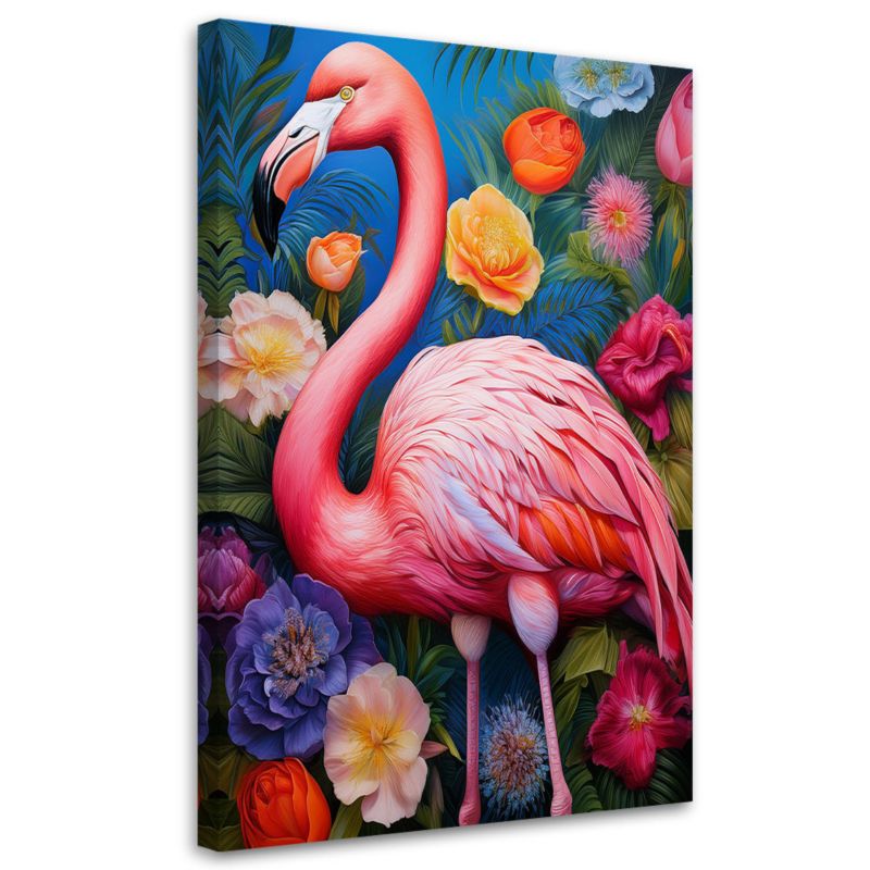 Obraz na płótnie Feeby Flaming Zwierzęta Kwiaty 40x60cm 1szt