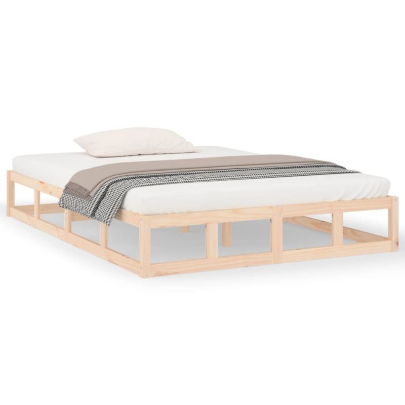 Łóżko drewniane WaszeMeble 140x190 cm brązowe WM-820841 1 szt.