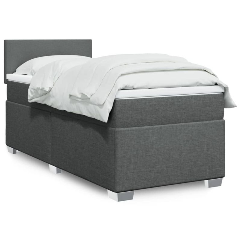 Łóżko kontynentalne WaszeMeble 100x200 cm ciemnoszara WM-3285793 1 szt.