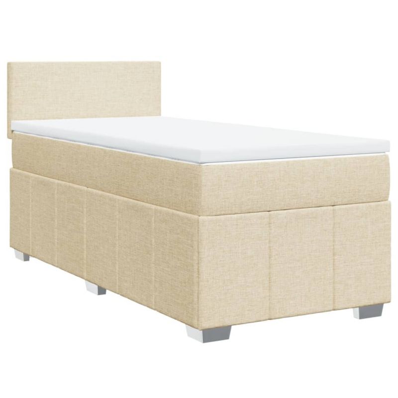 Łóżko kontynentalne WaszeMeble 90x200 cm kremowe WM-3289249 1 szt.