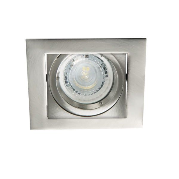 Oprawa sufitowa wpuszczana Kanlux Alren srebrna ruchoma 1 x GX5.3 / GU10 x 35W IP20 wym: 10 x 10 cm kwadratowa - 10 szt.