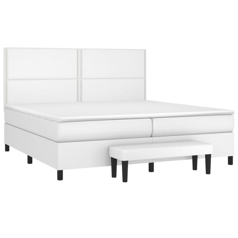 Łóżko kontynentalne WaszeMeble 200x200 cm białe WM-3137624 1 szt.