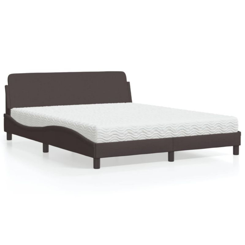 Łóżko tapicerowane WaszeMeble 160x200 cm brązowe WM-3208427 1 szt.