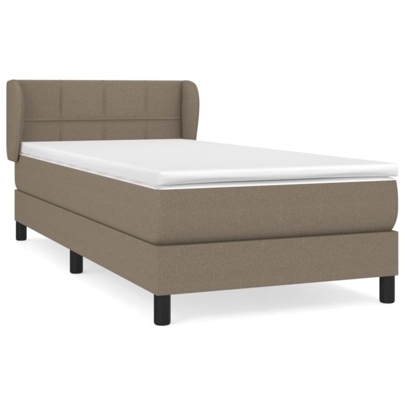 Łóżko z materacem tapicerowane WaszeMeble 90x200 cm taupe WM-3126217 1 szt.
