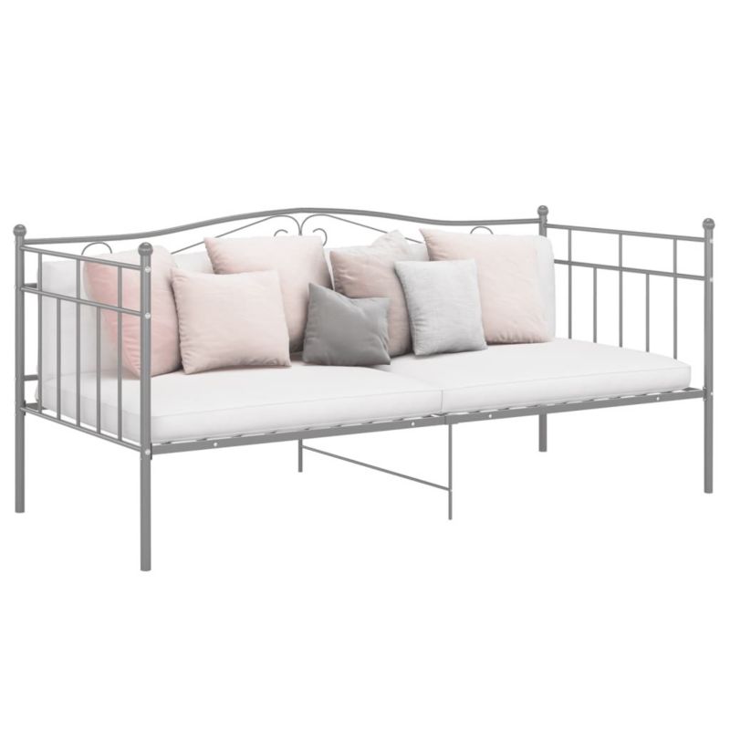 Łóżko metalowe WaszeMeble 90x200 cm szara WM-324781 1 szt.