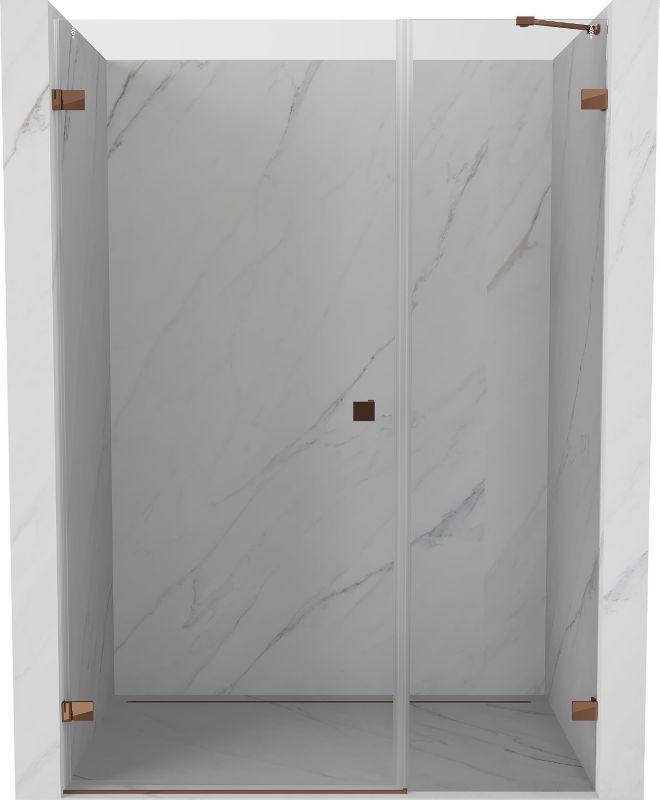 Drzwi prysznicowe Mexen Lunar-B różowe złoto 120x200 cm 1 szt.