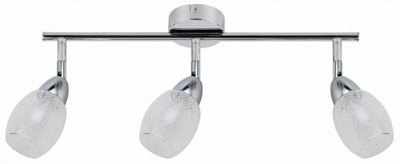 Lampa sufitowa Candellux Rico biała chromowana wym: 21 x 58 x 9 cm wbudowany LED 18W 1 szt.
