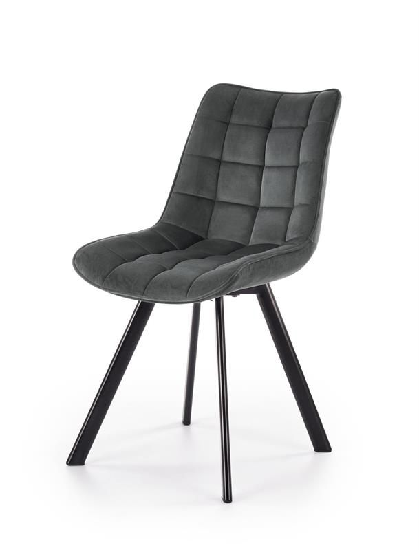 Krzesło Halmar tapicerowane K332 VELVET ciemno szare 1 szt