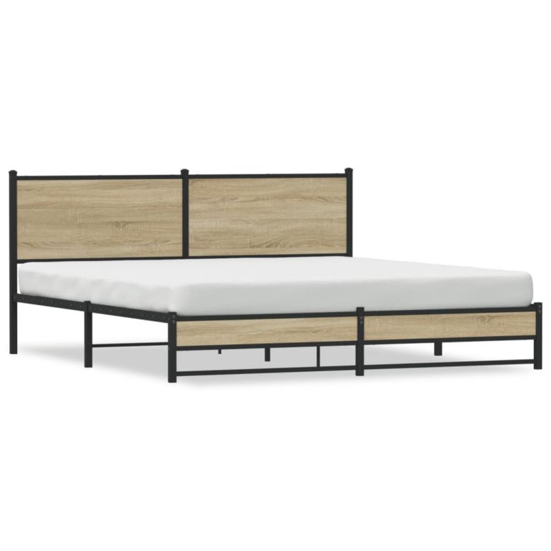 Łóżko metalowe WaszeMeble 180x200 cm dąb sonoma WM-3301395 1 szt.