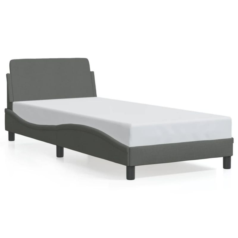 Łóżko tapicerowane WaszeMeble 90x190 cm ciemnoszare WM-373086 1 szt.