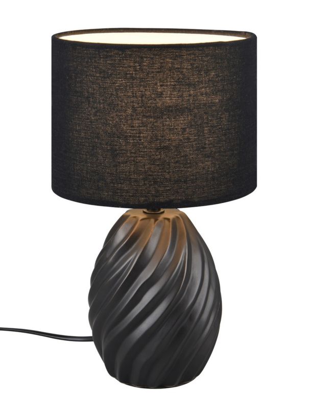 Lampa stołowa RL Melva czarna 1 x E14 x 40W IP20 wym: 31 x 18 x 18 cm ceramika - 1 szt.
