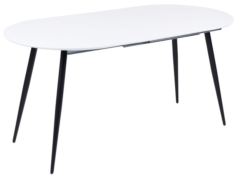 Stół do jadalni rozkładany Staverton Biały 120/160 cm 80 cm 1 szt.