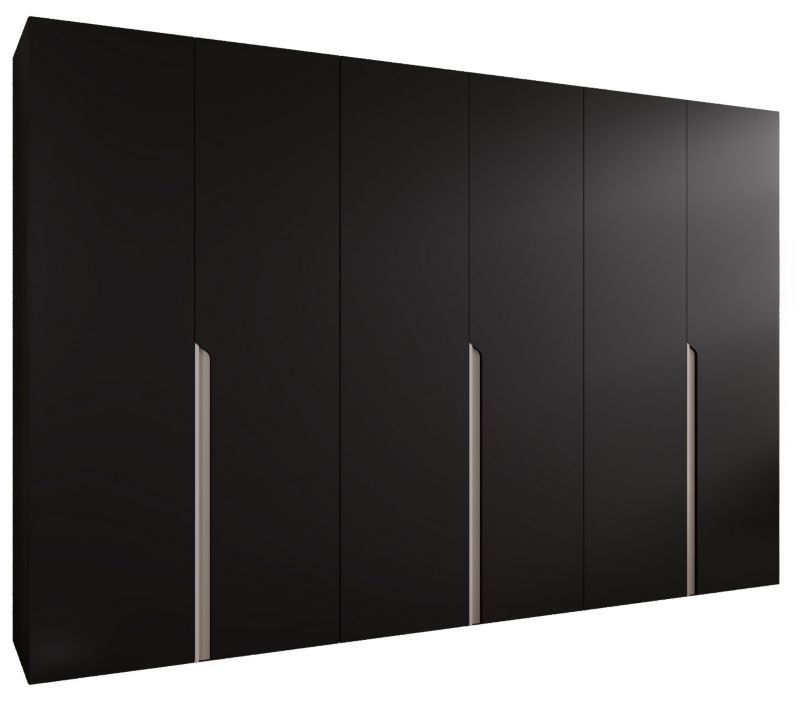 Szafa uchylna otwierana Abiks MILA 1 300 (3x100) wys 202 cm Czarny + Kaszmir 1 szt