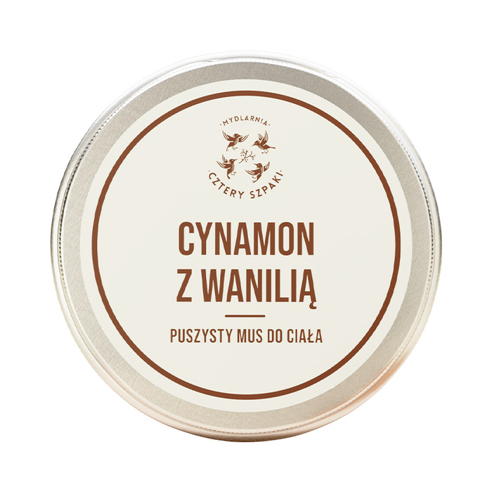 4 Szpaki Mus do ciała Cynamon i Wanilia, 150 ml