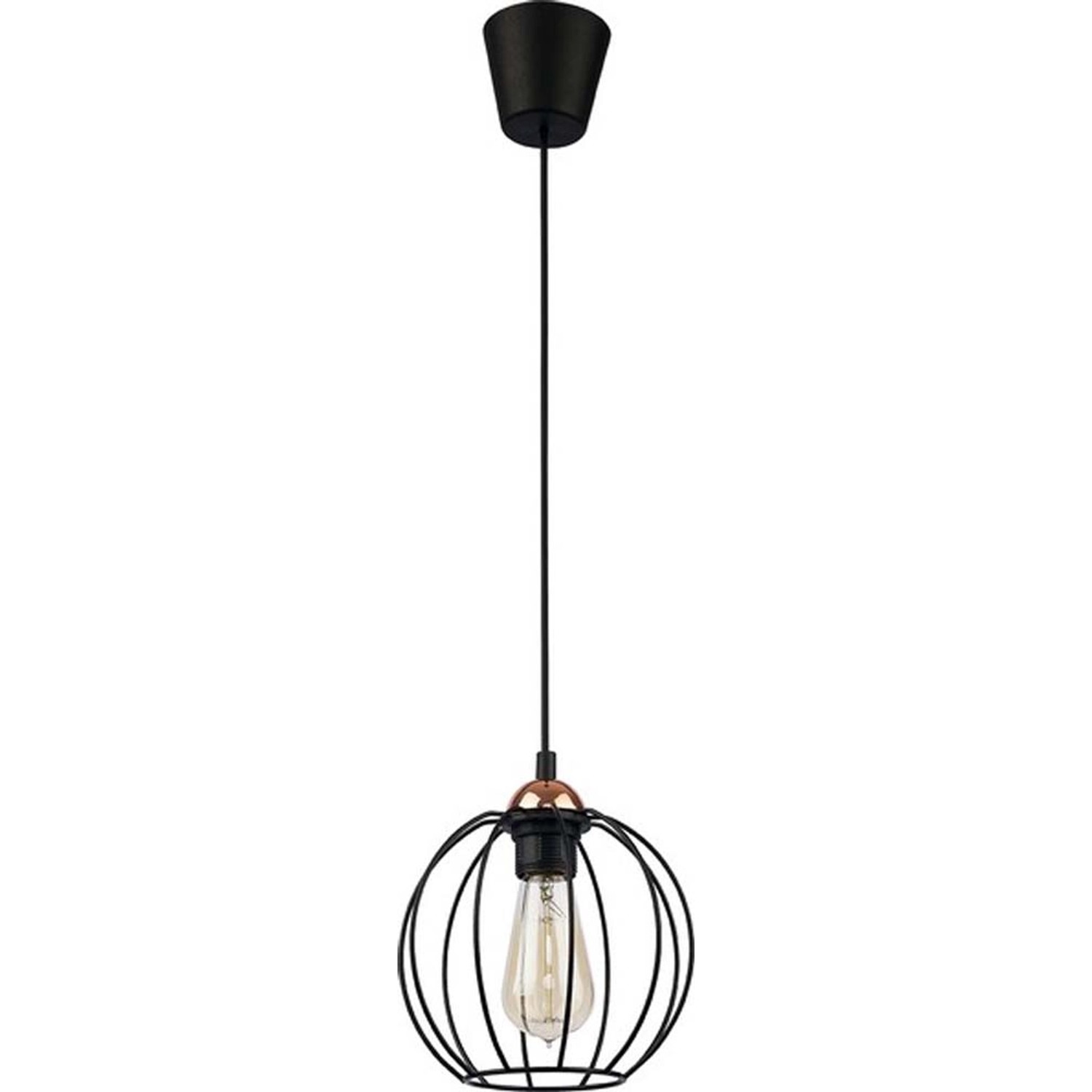 TK Lighting Lampa sufitowa GALAXY 1xE27 60W mosiądz czarna