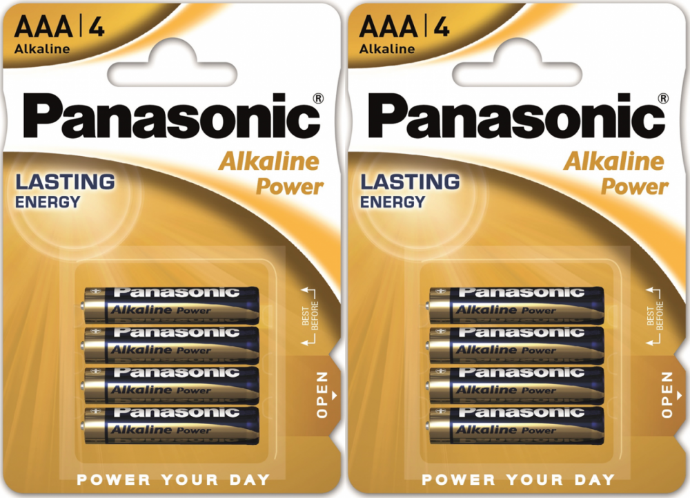 2x Bateria alkaliczna Panasonic Alkaline Power, AAA, 1.5V, LR03, 4 sztuki
