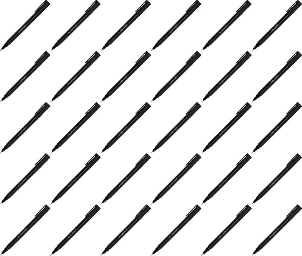 100x Marker do płyt CD i DVD Q-Connect, 0,4mm (S), czarny