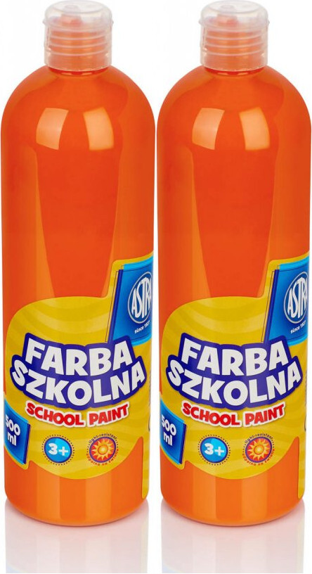 2x Farba plakatowa Astra, 500ml, pomarańczowy