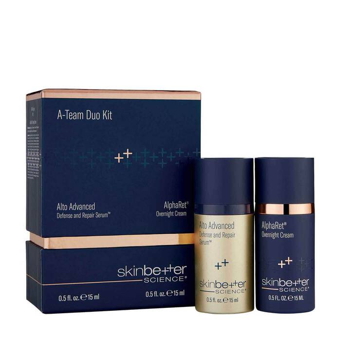 SkinBetter Science A-Team Duo Kit AlphaRet Overnight Cream i Alto Advanced Defense and Repair Serum