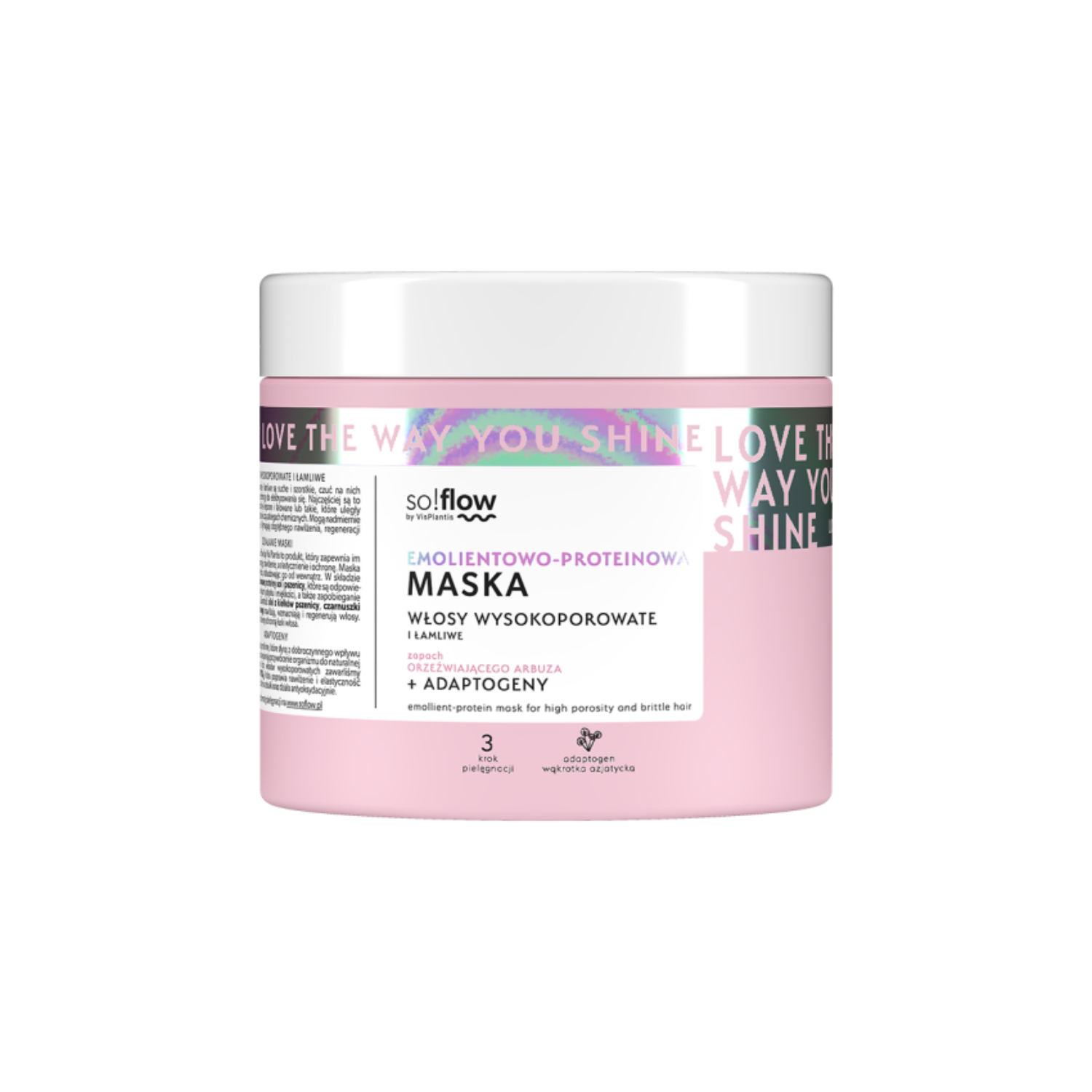 Gp vis plantis so!flow - emolientowo-proteinowa maska do włosów wysokoporowatych, 400 ml