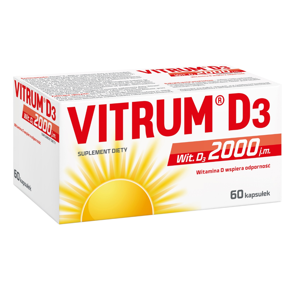 Vitrum d3, 1000 j.m., zapotrzebowanie na witaminę d3, 60 kapsułek (data ważności: 31.10.2025)