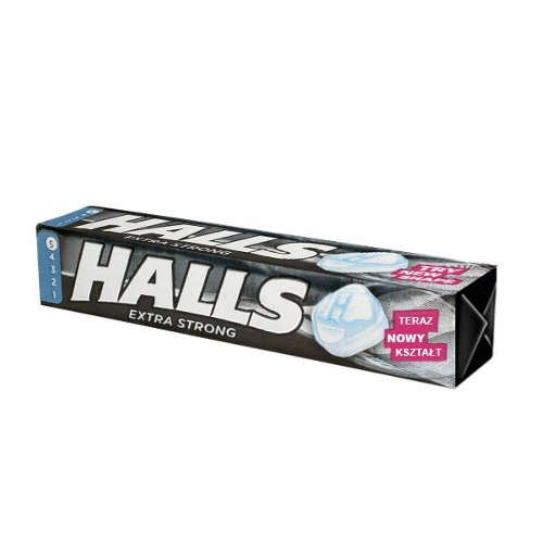 Halls extra strong - cukierki o smaku miętowym, 33,5 g, 9 sztuk