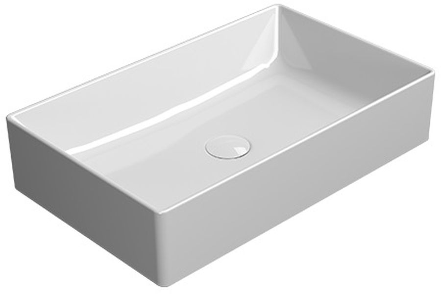 GSI Kube X umywalka 60x37 cm prostokątna nablatowa biała 945311