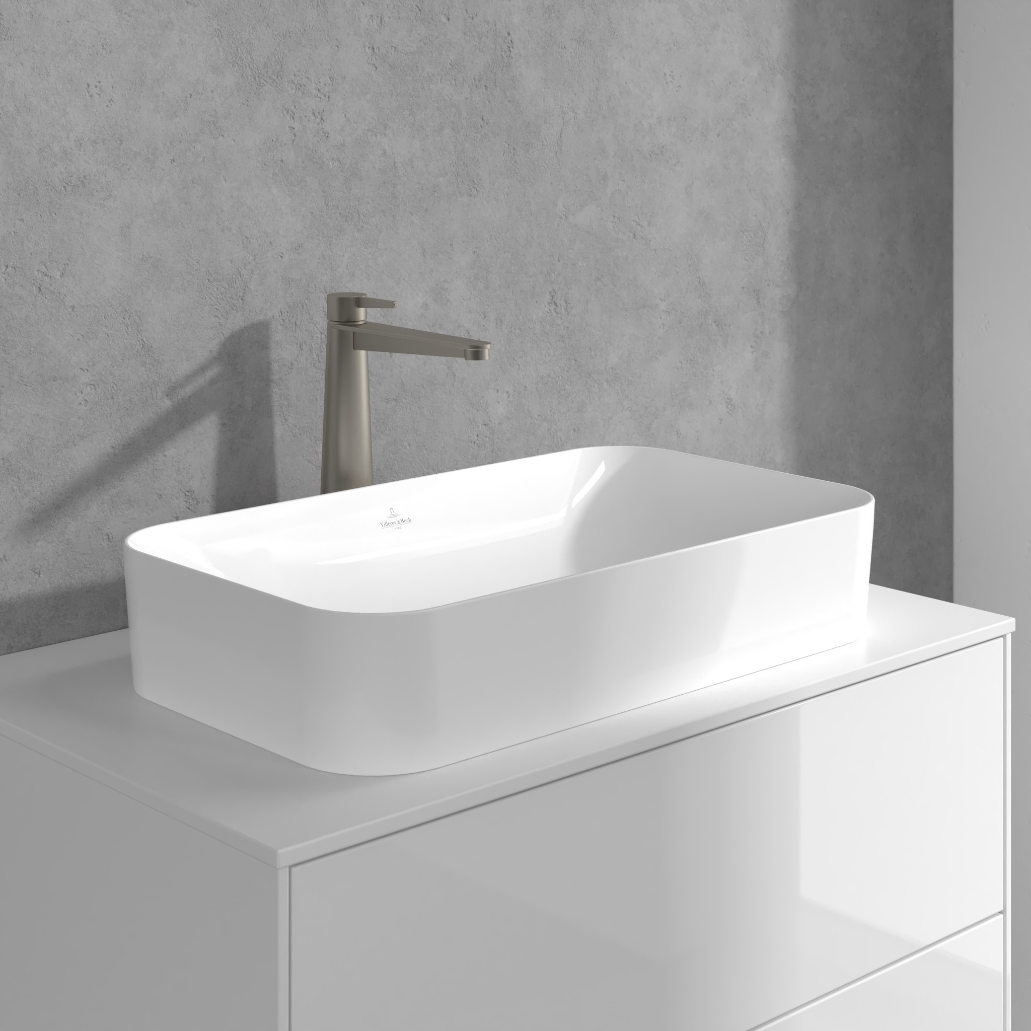 Villeroy & Boch Conum bateria umywalkowa stojąca wysoka nikiel szczotkowany TVW12700500064 - Wysyłka w 24h