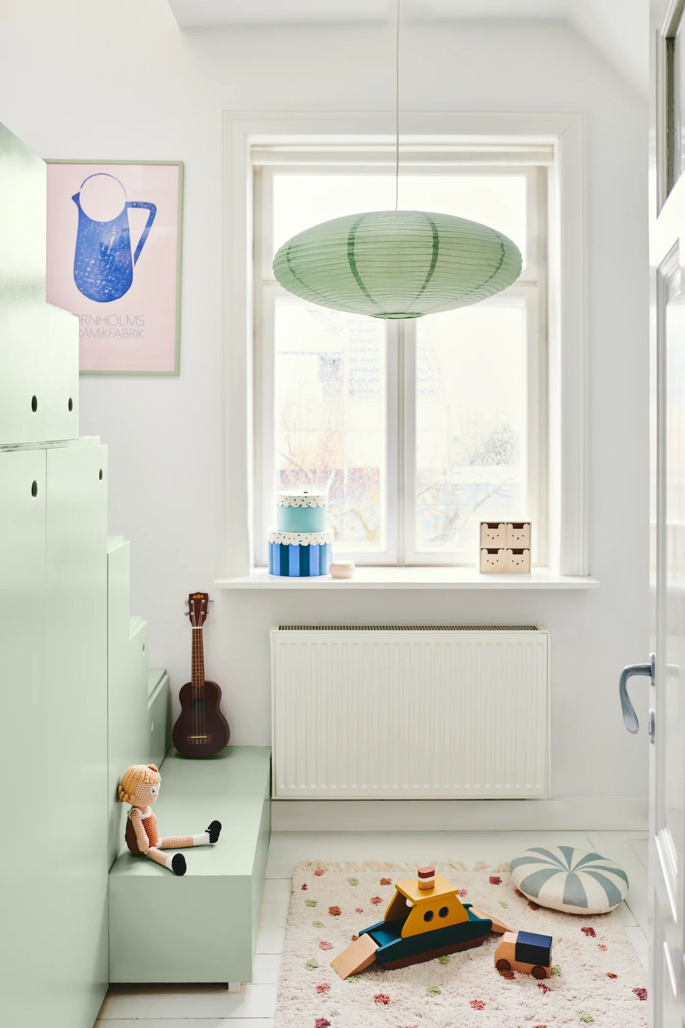 Nordlux Villo klosz 60 cm zakurzona zieleń 2213253223