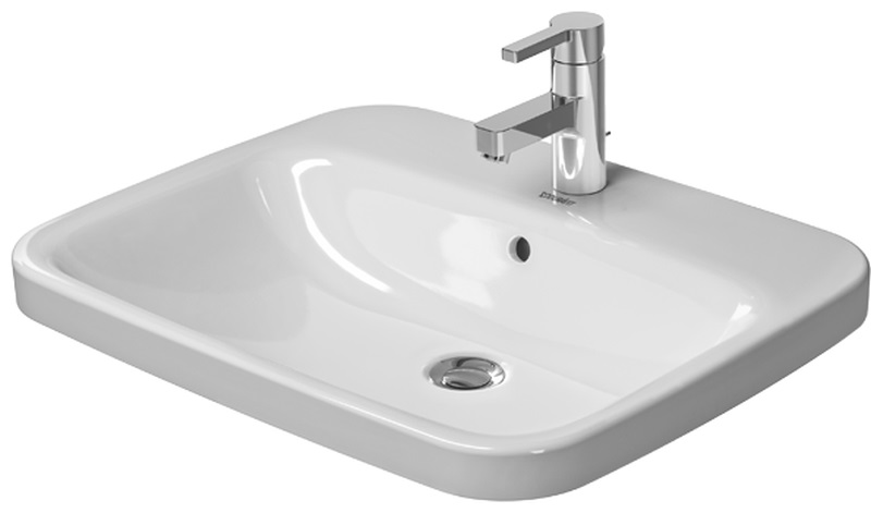 Duravit Dura Style umywalka 61,5x49,5 cm wpuszczana prostokątna WonderGliss biała 03746200001