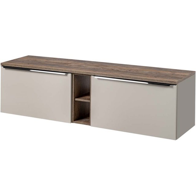 COMAD Zestaw mebli SANTA FE OAK 3 szafki z blatem 180 cm
