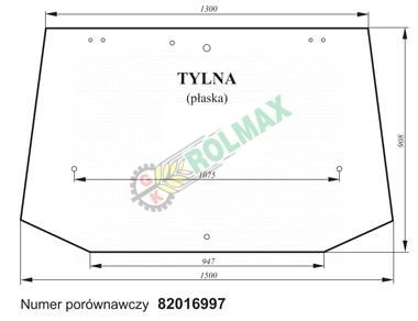 Szyba tylna uchylna New Holland CASE 82016997