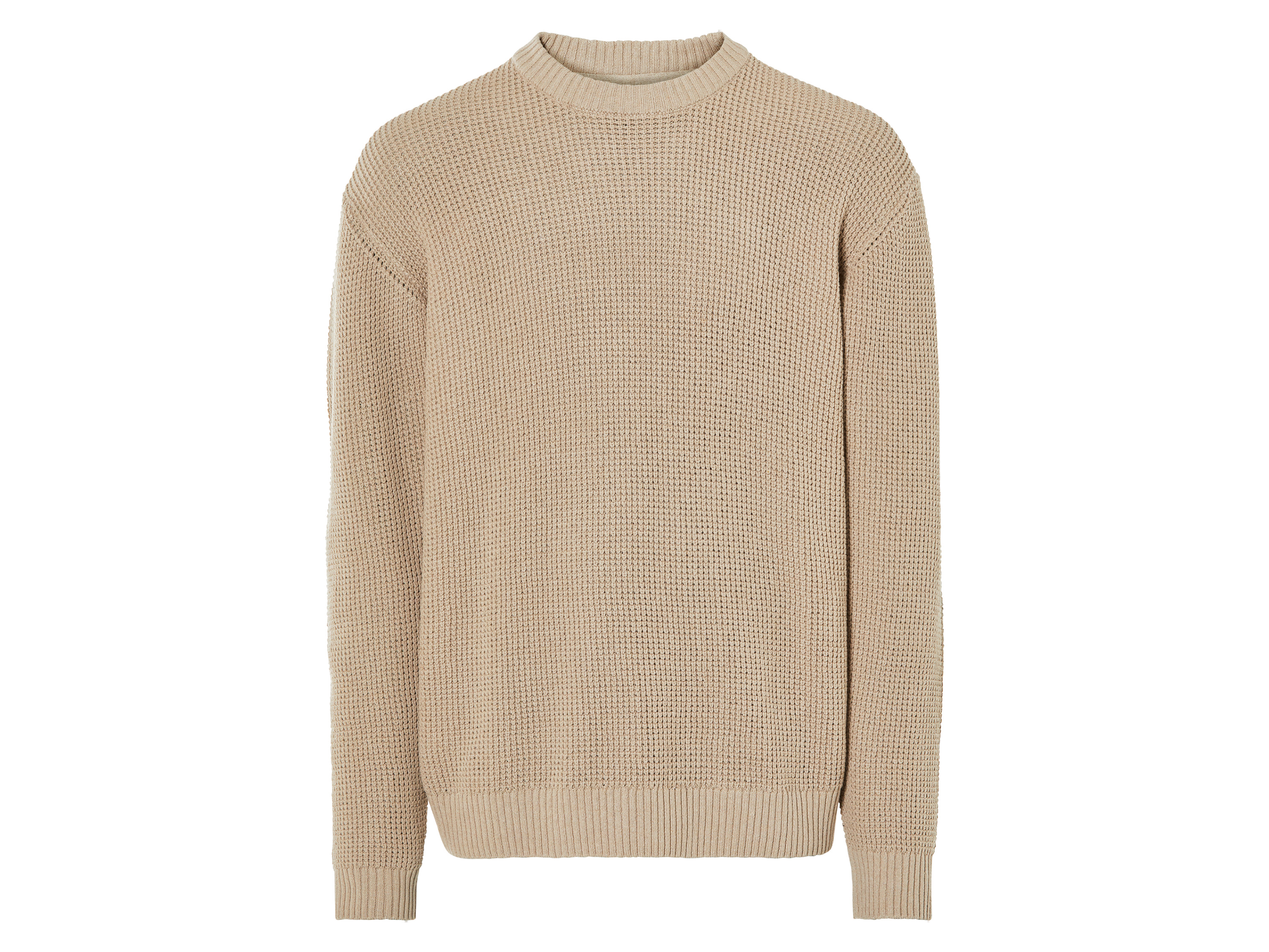 Livergy Sweter męski z grubej dzianiny L 52/54, Beżowy