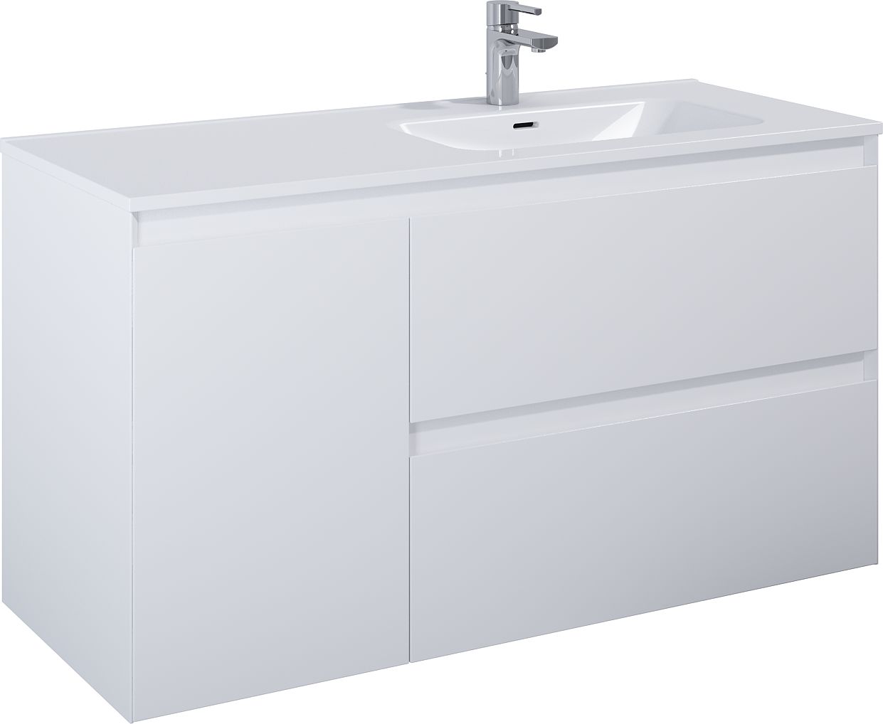 Darmowa Dostawa - Szafka 120x45.8x63.5 cm podumywalkowa wisząca biała Elita Split 168168
